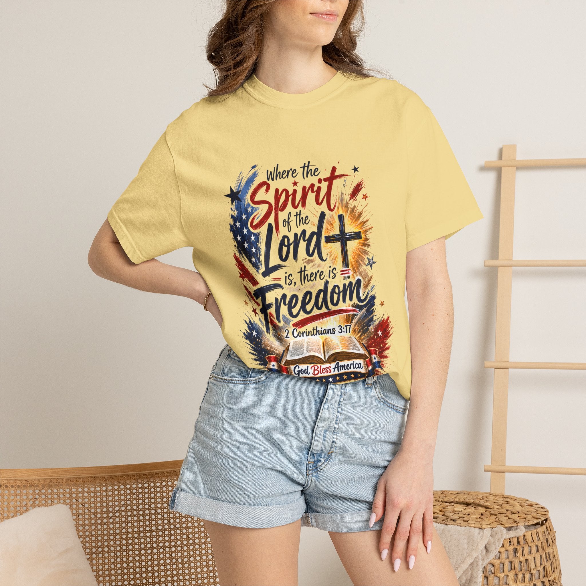 Where the Spirit of the Lord is Freedom T-shirt | Patriotic Christian 1776-2026