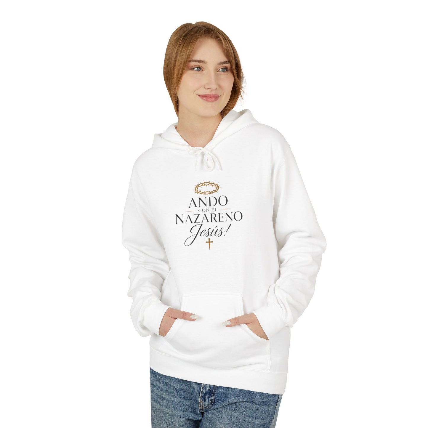 Unisex Midweight Softstyle Fleece Hoodie Ando Con El Nazareno - Jesus