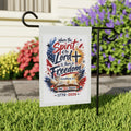 Patriotic Christian Garden Flag — "Where the Spirit of the Lord is, there is Freedom" (2 Corinthians 3:17) 1776-2026