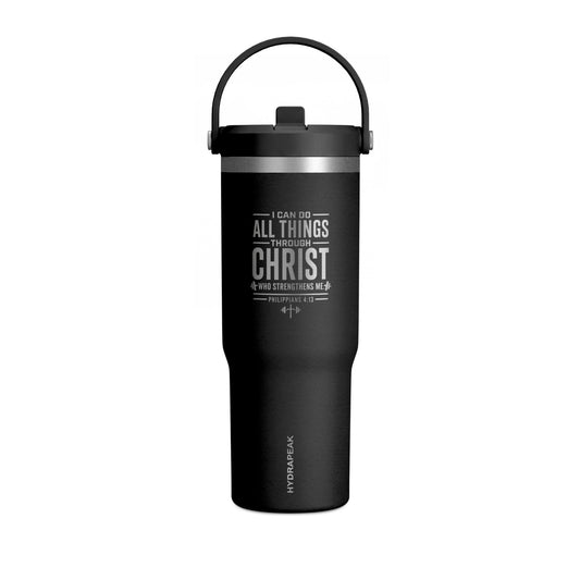 Christian Quote 32oz Nomad Tumbler — "I Can Do All Things Through Christ" Stainless Travel Cup