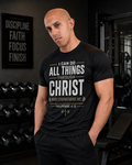 Christian Workout Tee — "I Can Do All Things Through Christ" Philippians 4:13 Fitness Shirt