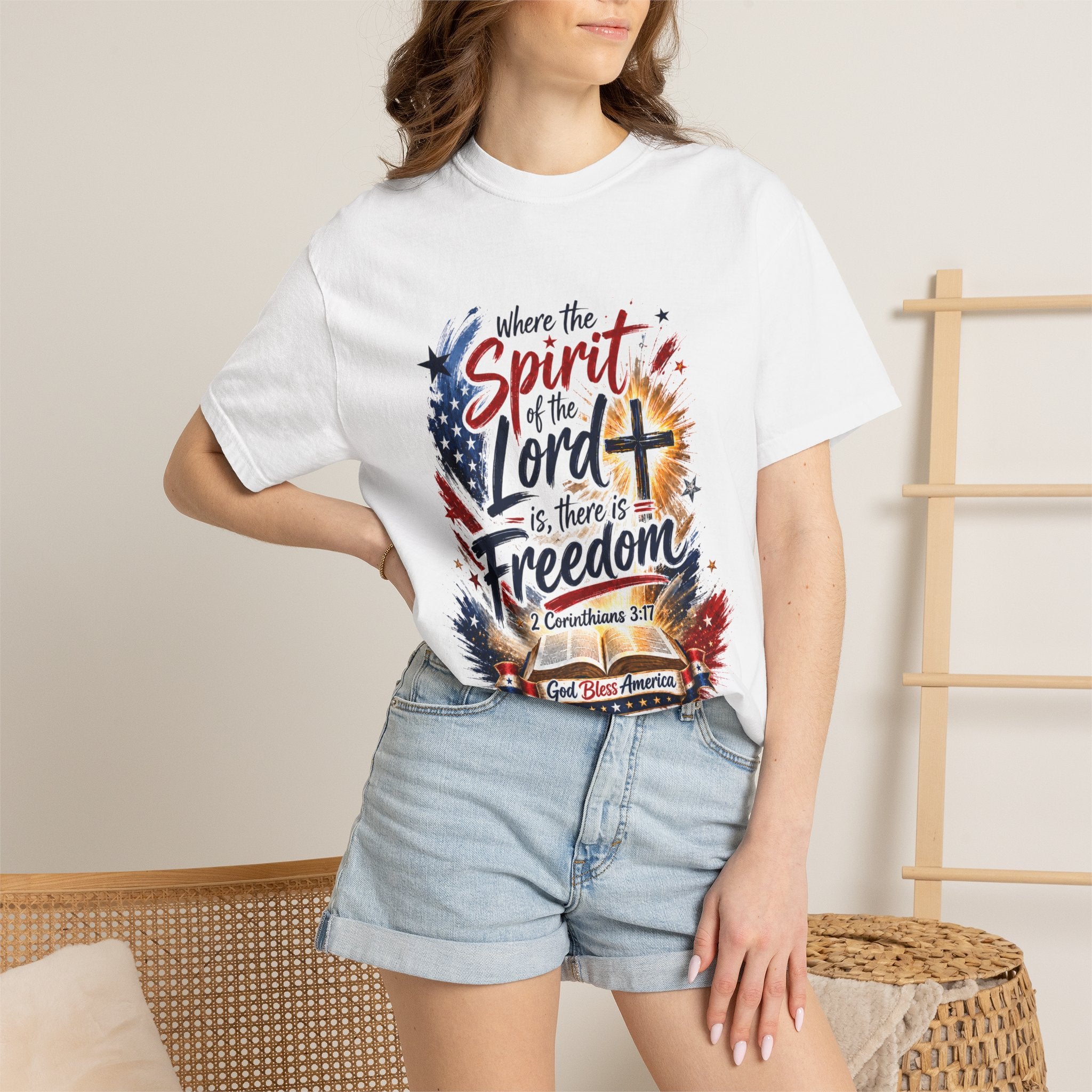 Where the Spirit of the Lord is Freedom T-shirt | Patriotic Christian 1776-2026