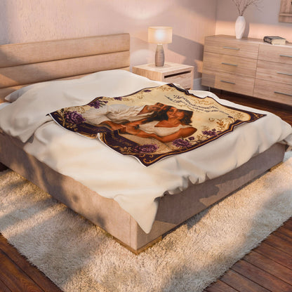 Personalized Photo Velveteen Blanket — Custom Name & Date with "I had scarcely passed from them" Verse