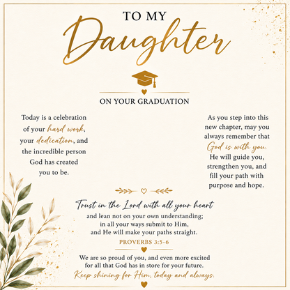 To my Daughter - Personalized Graduation Keepsake Necklace