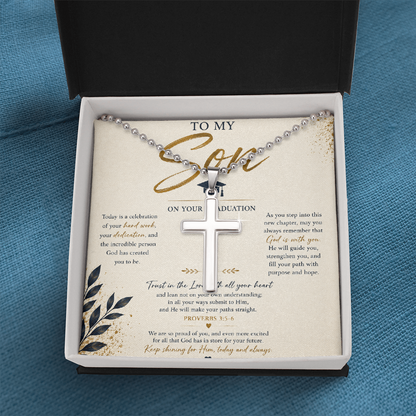 To my Son - Graduation Keepsake Necklace