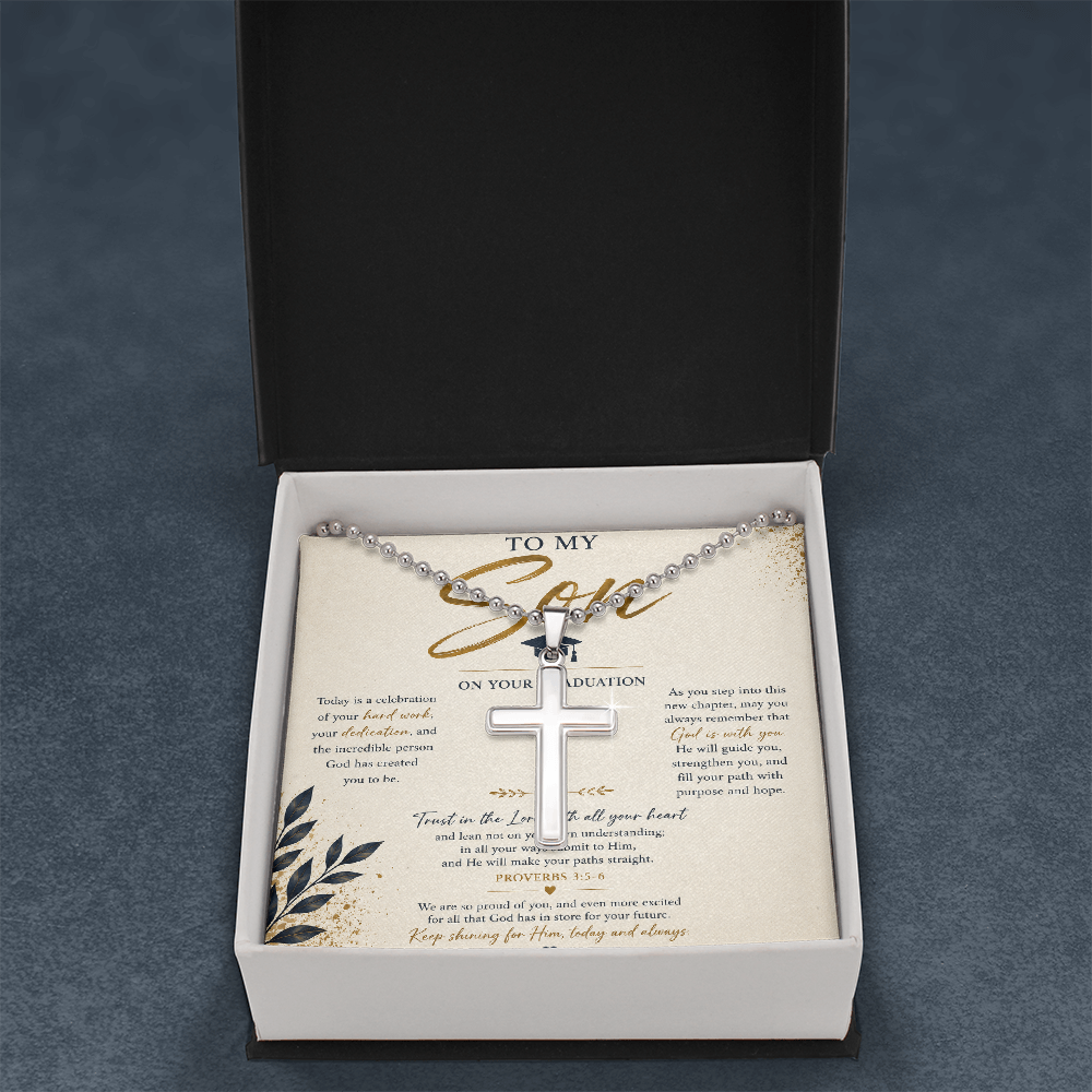 To my Son - Graduation Keepsake Necklace