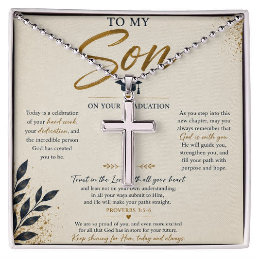 To my Son - Graduation Keepsake Necklace