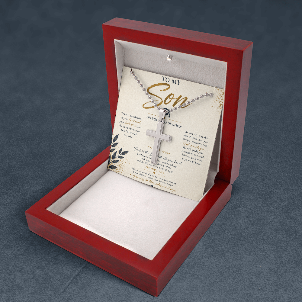 To my Son - Graduation Keepsake Necklace
