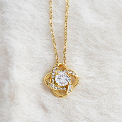 To My Beautiful Mother - Faith and Love Knot Keepsake Necklace