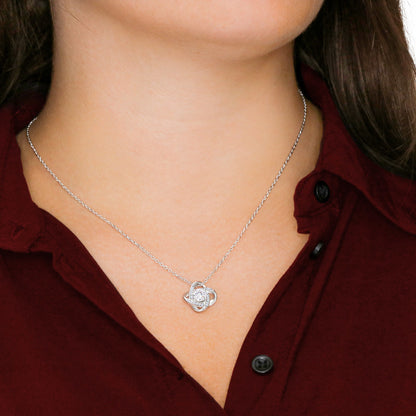 To My Beautiful Mother - Faith and Love Knot Keepsake Necklace