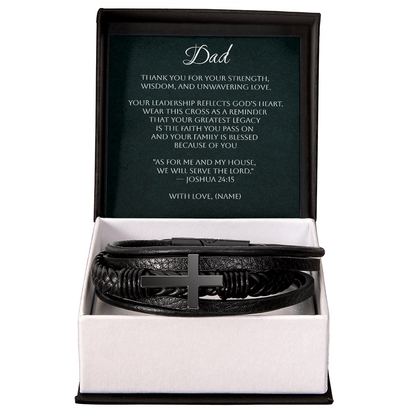 Men's Cross Bracelet – Dad - A Gift of Faith, Strength & Leadership  A meaningful reminder of the man God has called him to be.