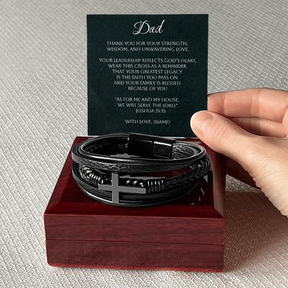 Men's Cross Bracelet – Dad - A Gift of Faith, Strength & Leadership  A meaningful reminder of the man God has called him to be.