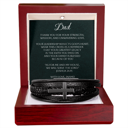 Men's Cross Bracelet – Dad - A Gift of Faith, Strength & Leadership  A meaningful reminder of the man God has called him to be.