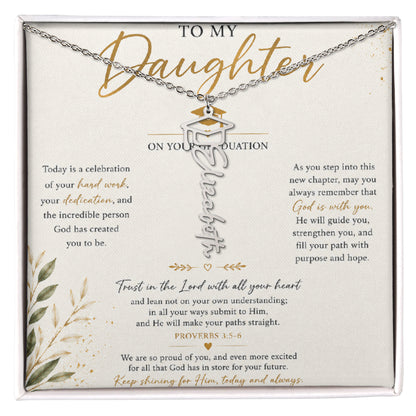 To my Daughter - Personalized Graduation Keepsake Necklace